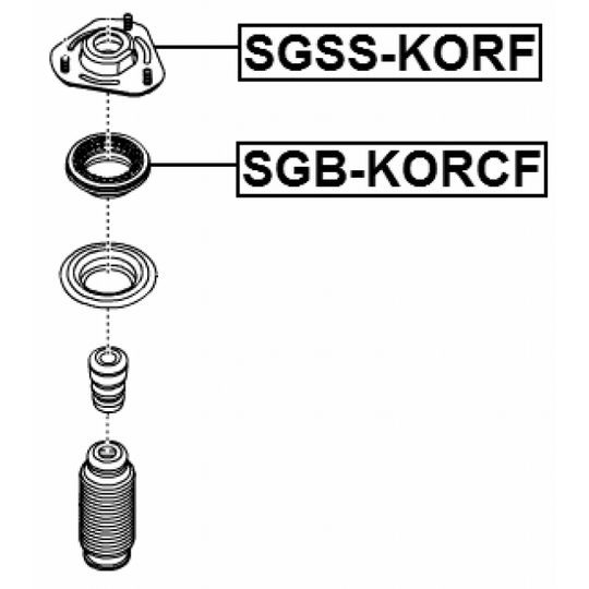 SGB-KORCF - Anti-Friction Bearing, suspension strut support mounting 