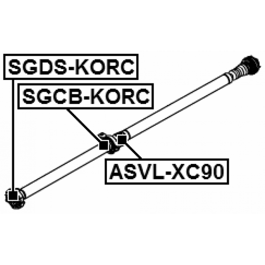 SGCB-KORC - Bearing, propshaft centre bearing 