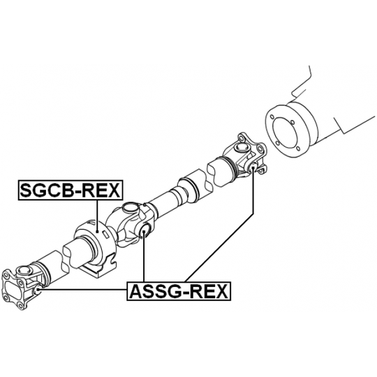SGCB-REX - Bearing, propshaft centre bearing 