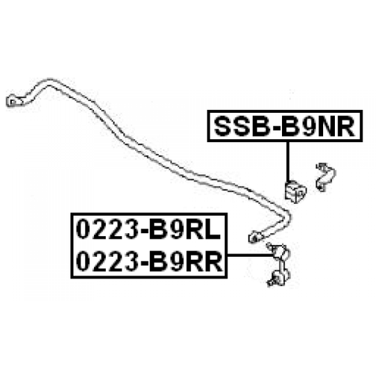 SSB-B9NR - Bearing Bush, stabiliser 