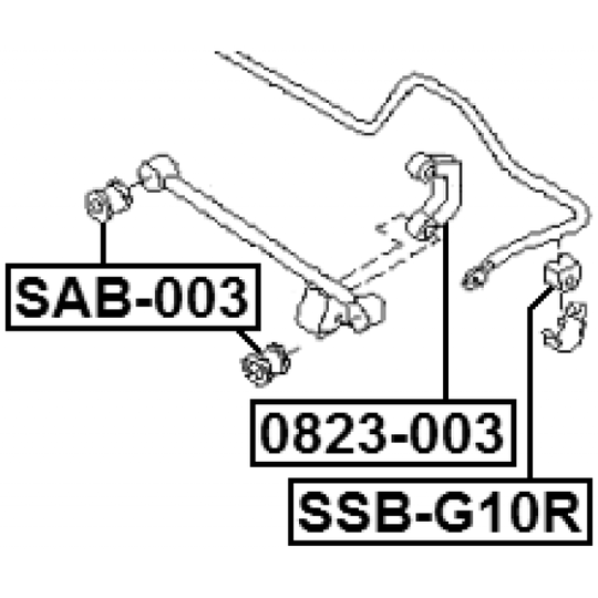 SSB-G10R - Bussning, krängningshämmare 