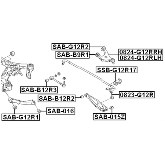 SSB-G12R14 - Stabiliser Mounting 