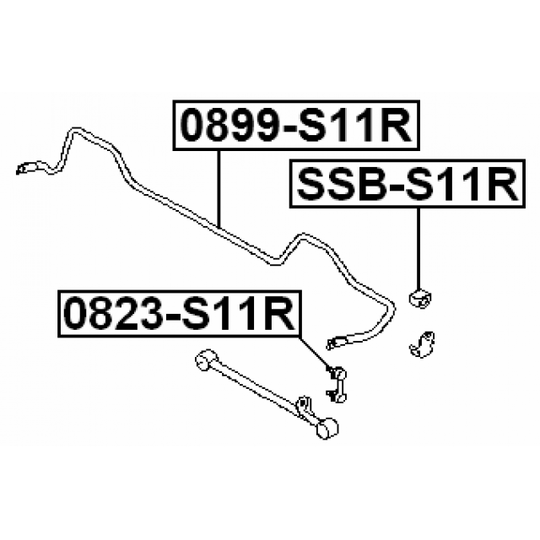 SSB-S11R - Bussning, krängningshämmare 