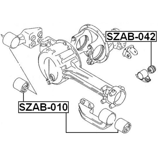 SZAB-010 - Mounting, differential 