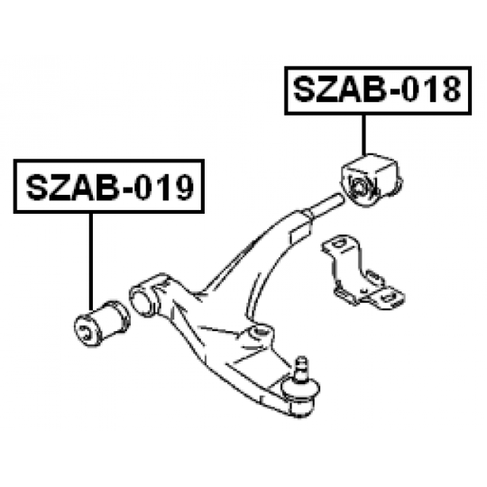 SZAB-019 - Control Arm-/Trailing Arm Bush 