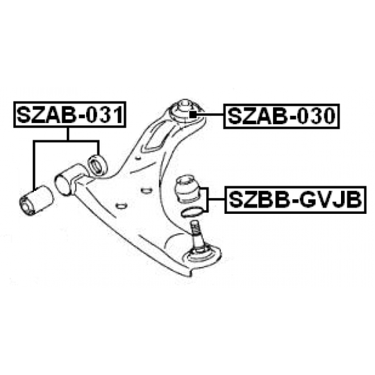 SZAB-031 - Control Arm-/Trailing Arm Bush 
