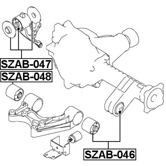 SZAB-046 - Kiinnitys, tasauspyörästö 