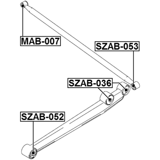 SZAB-053 - Control Arm-/Trailing Arm Bush 