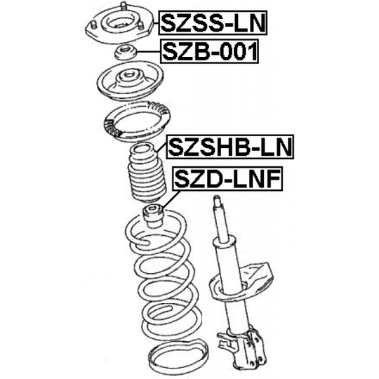 SZB-001 - Anti-Friction Bearing, suspension strut support mounting 
