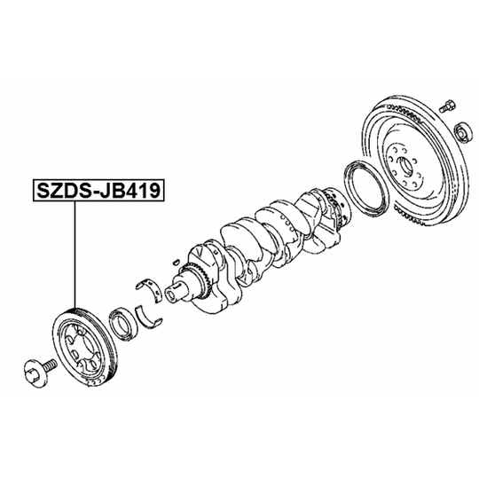 SZDS-JB419 - Hihnapyörä, kampiakseli 