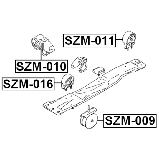 SZM-009 - Moottorin tuki 