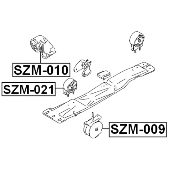 SZM-021 - Moottorin tuki 