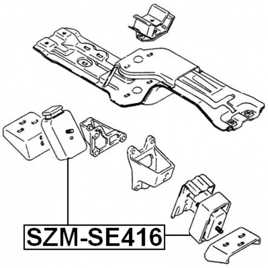 SZM-SE416 - Moottorin tuki 