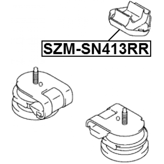 SZM-SN413RR - Moottorin tuki 