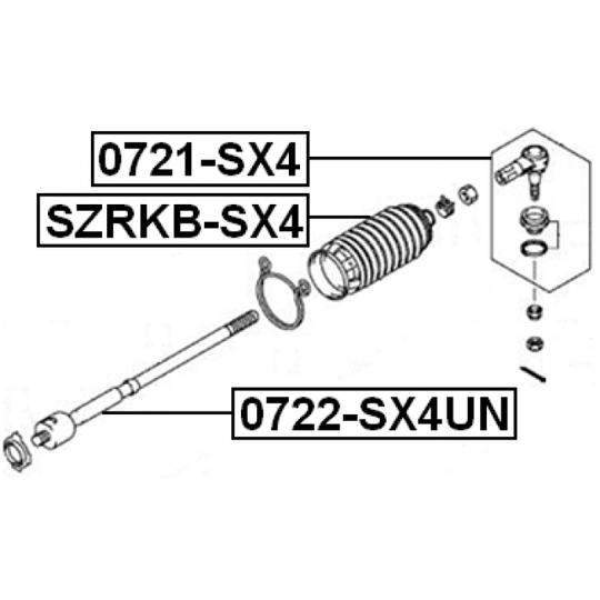 SZRKB-SX4 - Bellow, steering 