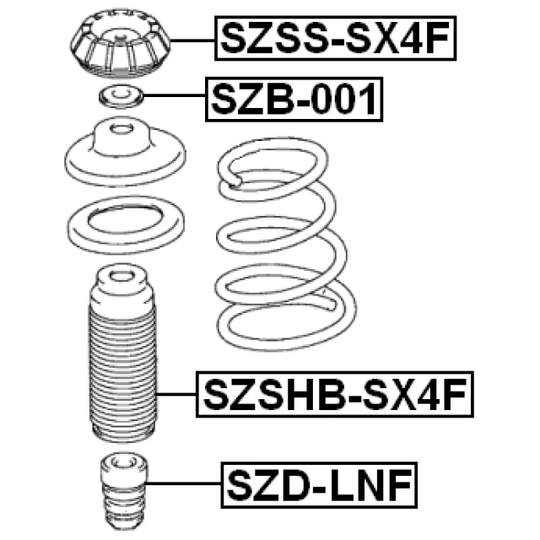 SZSHB-SX4F - Protective Cap/Bellow, shock absorber 