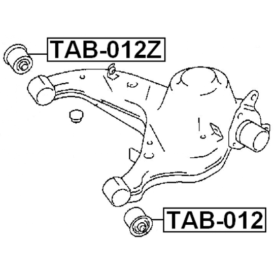 TAB-012 - Control Arm-/Trailing Arm Bush 