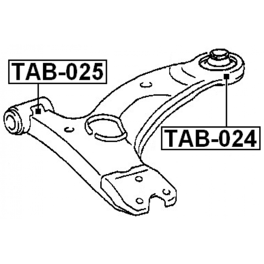 TAB-025 - Control Arm-/Trailing Arm Bush 