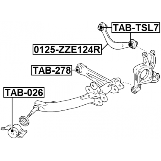 TAB-026 - Control Arm-/Trailing Arm Bush 