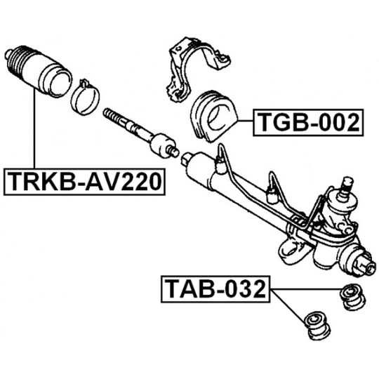 TAB-032 - Mounting, steering gear 