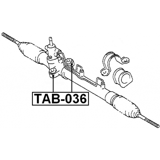 TAB-036 - Mounting, steering gear 