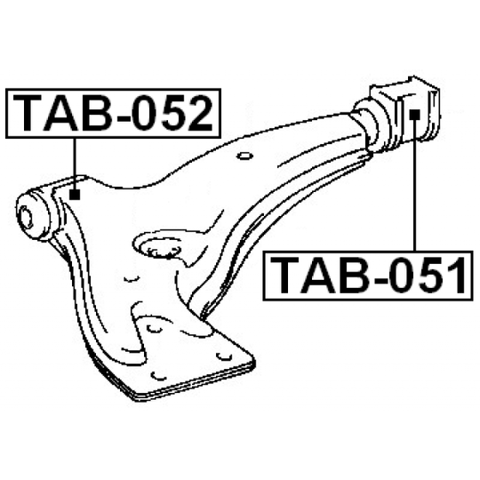TAB-051 - Control Arm-/Trailing Arm Bush 