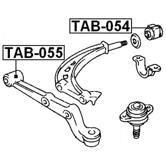 TAB-055 - Control Arm-/Trailing Arm Bush 