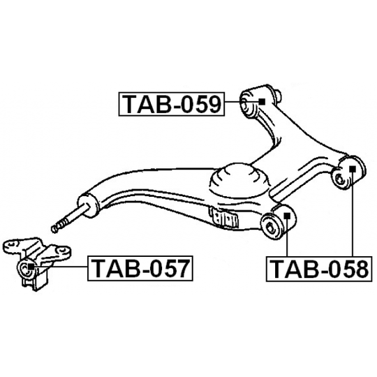 TAB-057 - Control Arm-/Trailing Arm Bush 