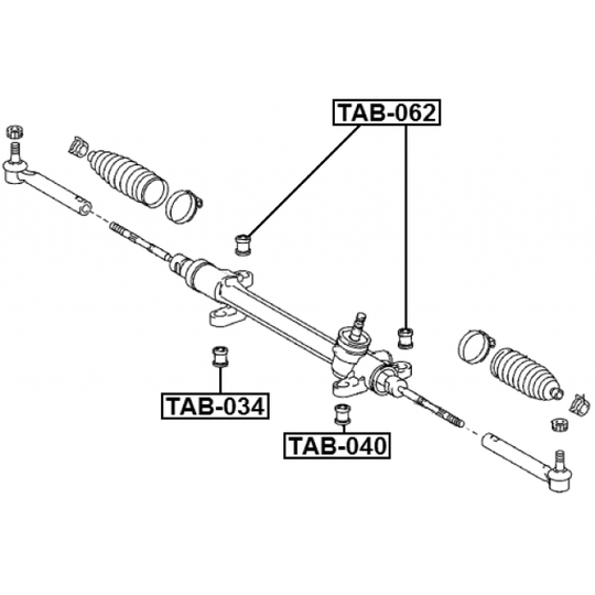 TAB-062 - Mounting, steering gear 