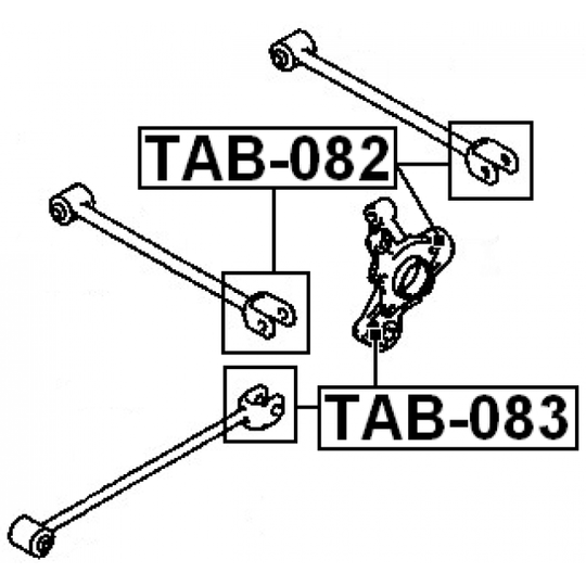 TAB-082 - Lagerhylsa, länkarm 