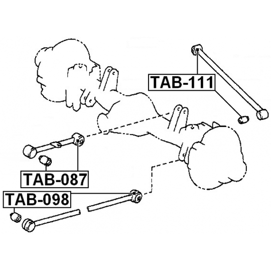 TAB-087 - Control Arm-/Trailing Arm Bush 