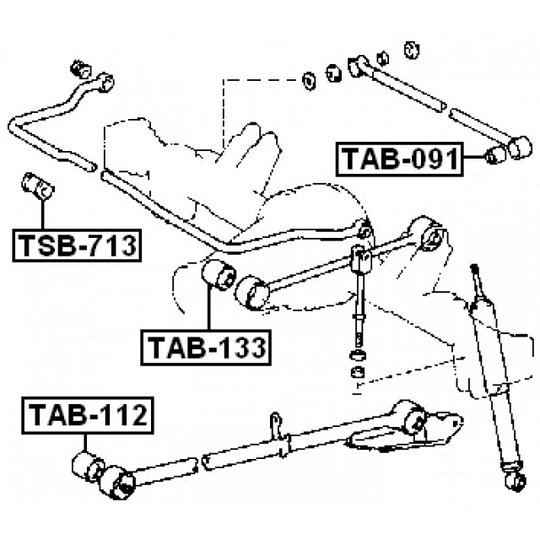 TAB-091 - Control Arm-/Trailing Arm Bush 