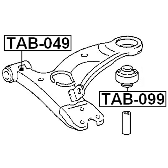 TAB-099 - Control Arm-/Trailing Arm Bush 
