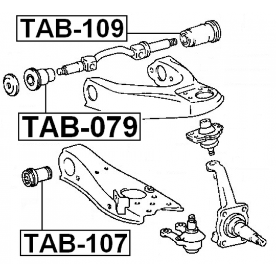 TAB-107 - Control Arm-/Trailing Arm Bush 