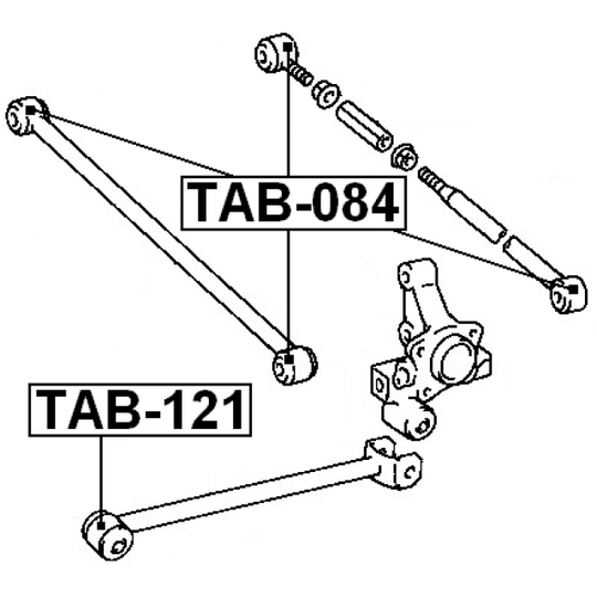 TAB-121 - Control Arm-/Trailing Arm Bush 