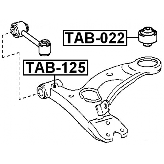 TAB-125 - Control Arm-/Trailing Arm Bush 