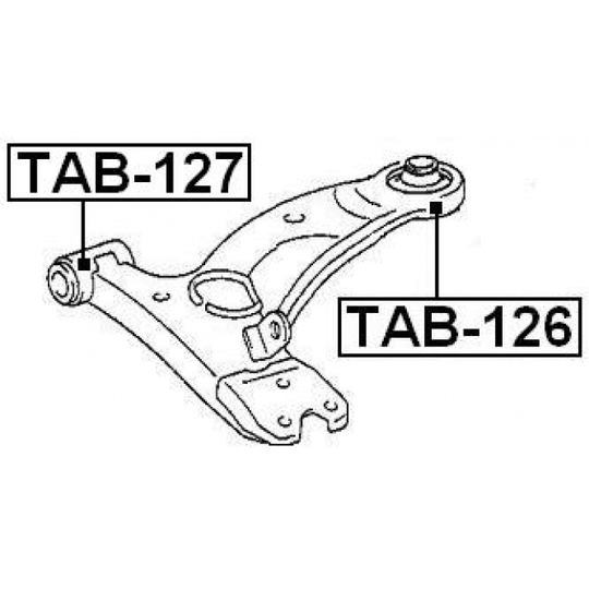 TAB-126 - Control Arm-/Trailing Arm Bush 