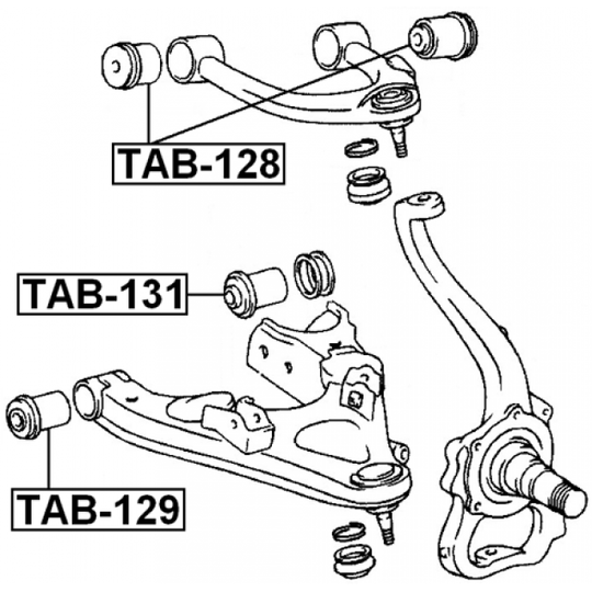 TAB-131 - Control Arm-/Trailing Arm Bush 