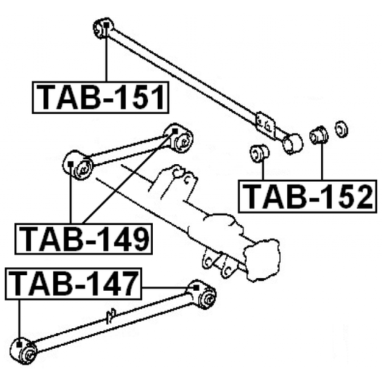 TAB-147 - Control Arm-/Trailing Arm Bush 