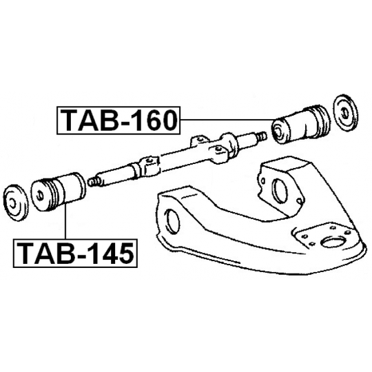 TAB-160 - Control Arm-/Trailing Arm Bush 
