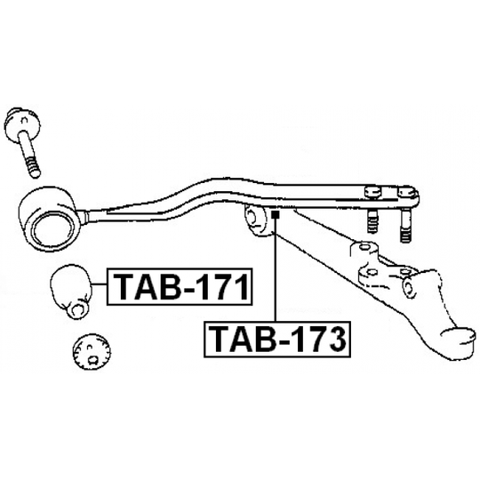 TAB-173 - Control Arm-/Trailing Arm Bush 