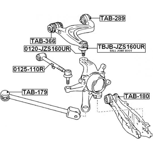 TAB-179 - Control Arm-/Trailing Arm Bush 