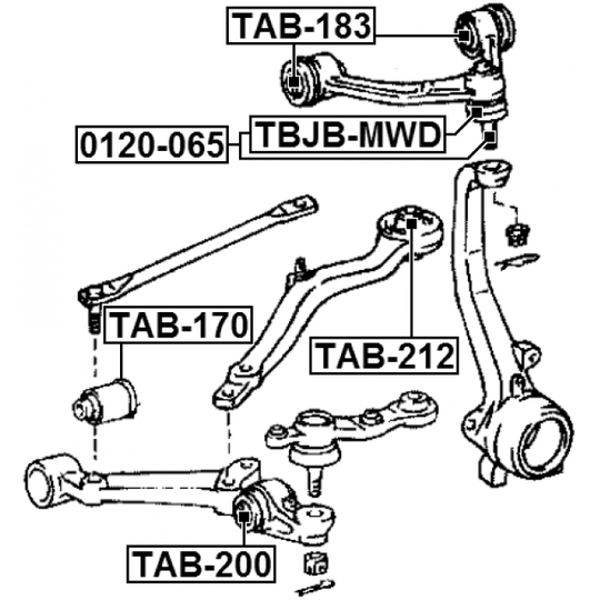 TAB-183 - Control Arm-/Trailing Arm Bush 