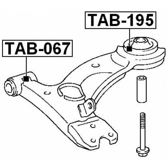 TAB-195 - Control Arm-/Trailing Arm Bush 