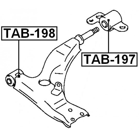 TAB-197 - Control Arm-/Trailing Arm Bush 