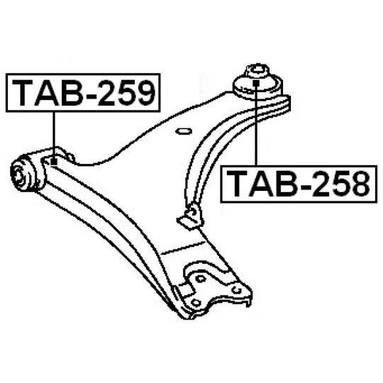 TAB-258 - Control Arm-/Trailing Arm Bush 