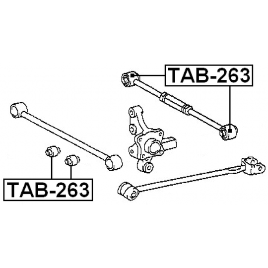 TAB-263 - Control Arm-/Trailing Arm Bush 