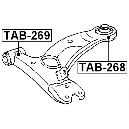 TAB-268 - Control Arm-/Trailing Arm Bush 