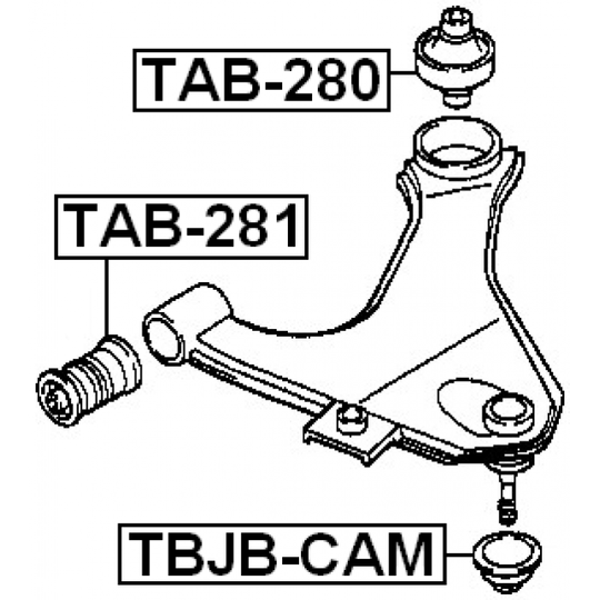 TAB-280 - Control Arm-/Trailing Arm Bush 