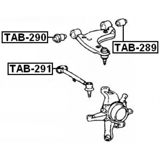 TAB-291 - Control Arm-/Trailing Arm Bush 